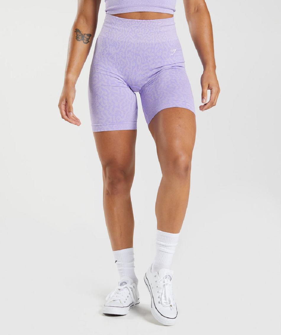 Pantalones Cortos Gymshark Adapt Animal Seamless Cycling Mujer Moradas | CO 2690ILH